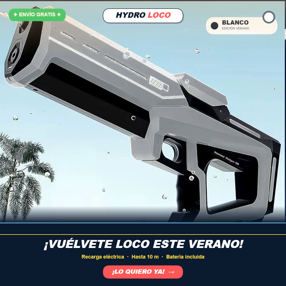 HydroLoco — Pistola de Agua Eléctrica